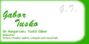 gabor tusko business card