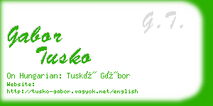 gabor tusko business card